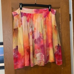 Floral Watercolor Multicolor Skirt
